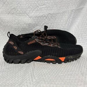 Sobaso Black and Orange Quick Drying Swimming Water Hiking Shoes, Size EUR 40